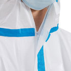 FDA-weißer Wegwerfoverall mit Haubenklinikuniform